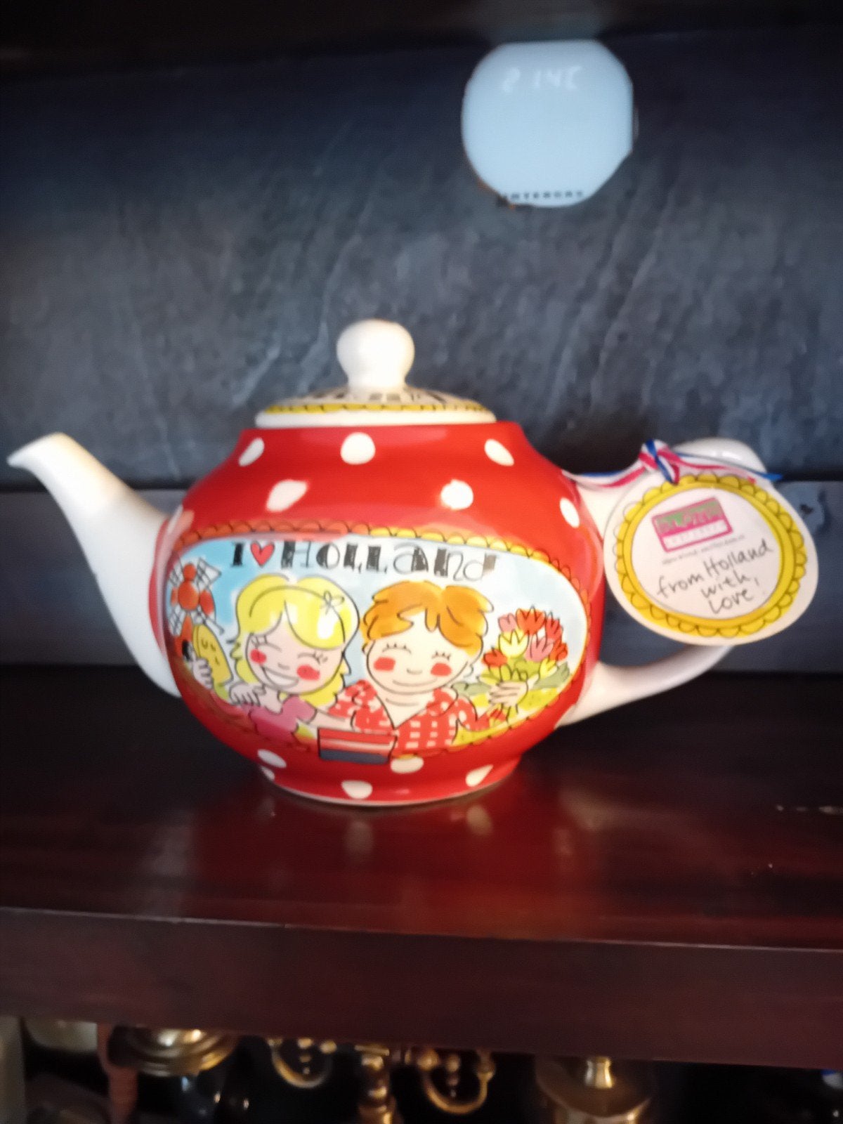 Blond Amsterdam Theepot 'I Love Holland' - Nieuw, Nieuw, Ophalen of Verzenden, Steen/keramiek, Rood