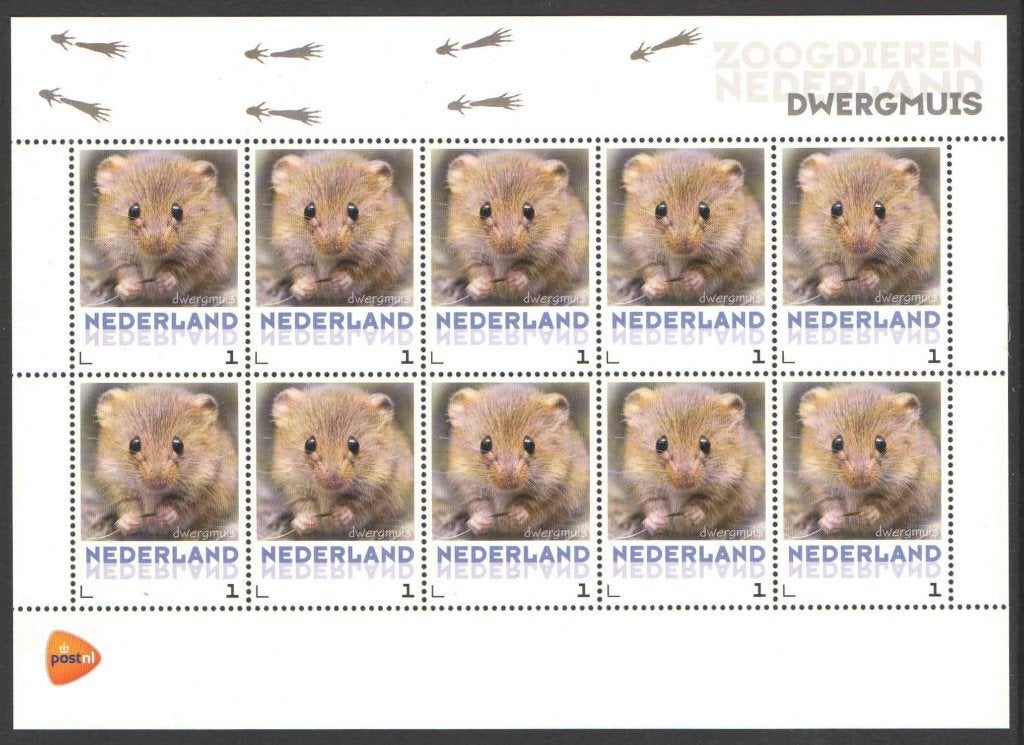 Postzegels Zoogdieren in Nederland: Dwergmuis, Ophalen of Verzenden, Na 1940, Postfris