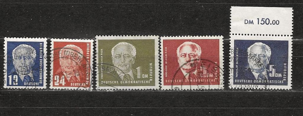 DDR 251-255, Ophalen of Verzenden, DDR, Gestempeld