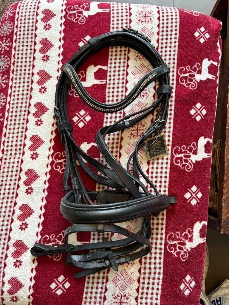 Mooi nieuw zwart hoofdstel van HB, Inclusief teugels, Nieuw, Ophalen of Verzenden, Zwart