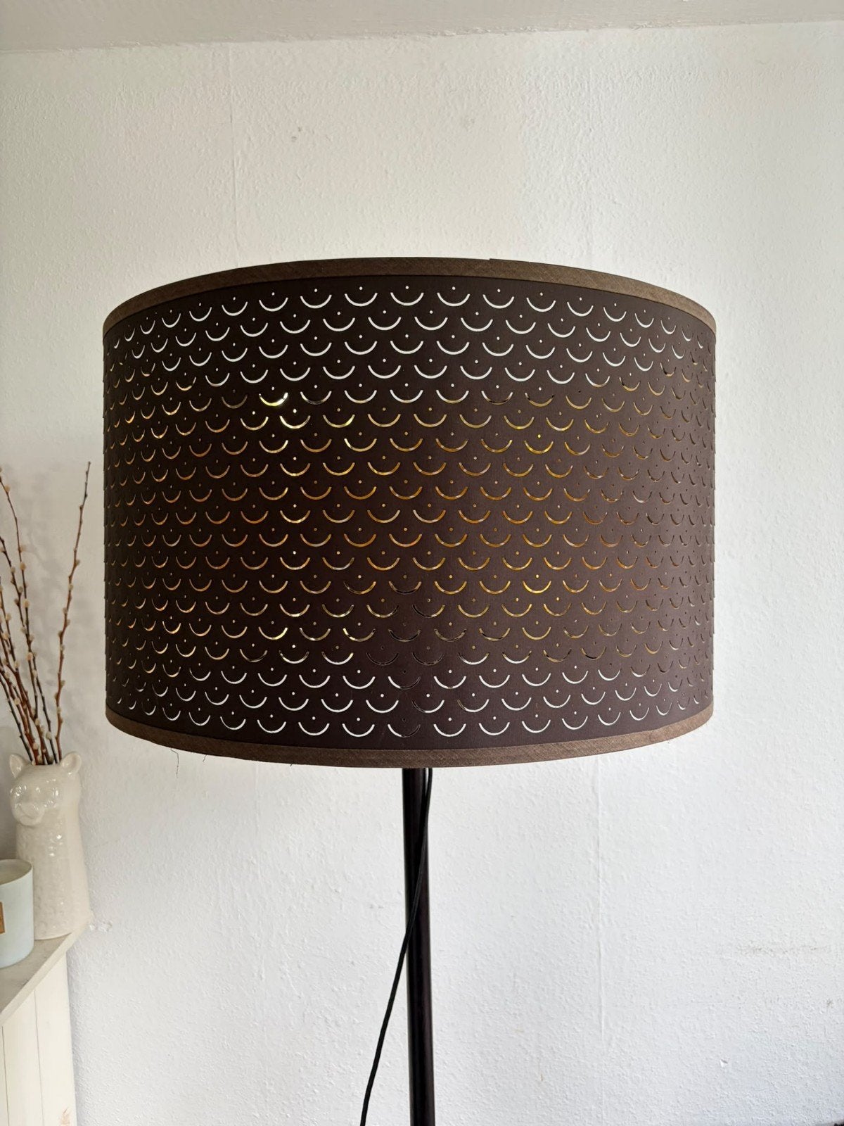 IKEA Nymö lampenkap zwart/messingkleur 59cm, Ophalen, Zo goed als nieuw
