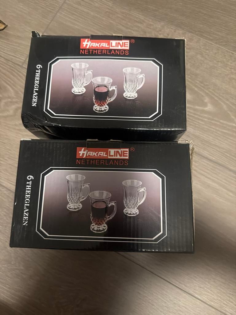 Nieuw ✅ Hakalline Theeglazen Set - 6 Stuks 2x, Glas of Glazen, Nieuw, Ophalen of Verzenden, Glas