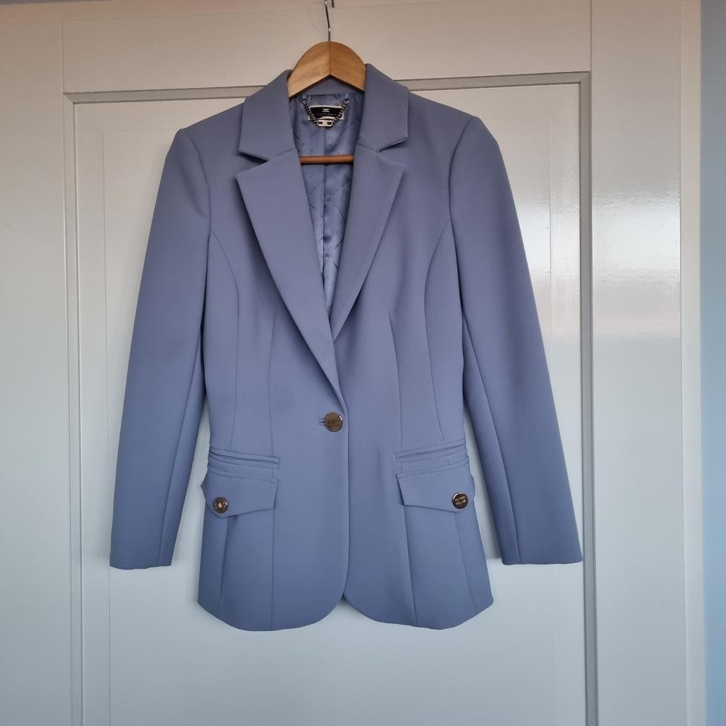 Elisabetta Franchi blazer, mt IT42, Ophalen of Verzenden, Zo goed als nieuw, Paars