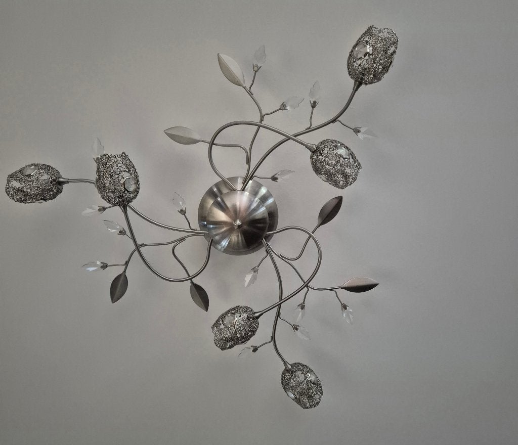 Plafondlamp, Zilver, Design, Zo goed als nieuw, 60 cm