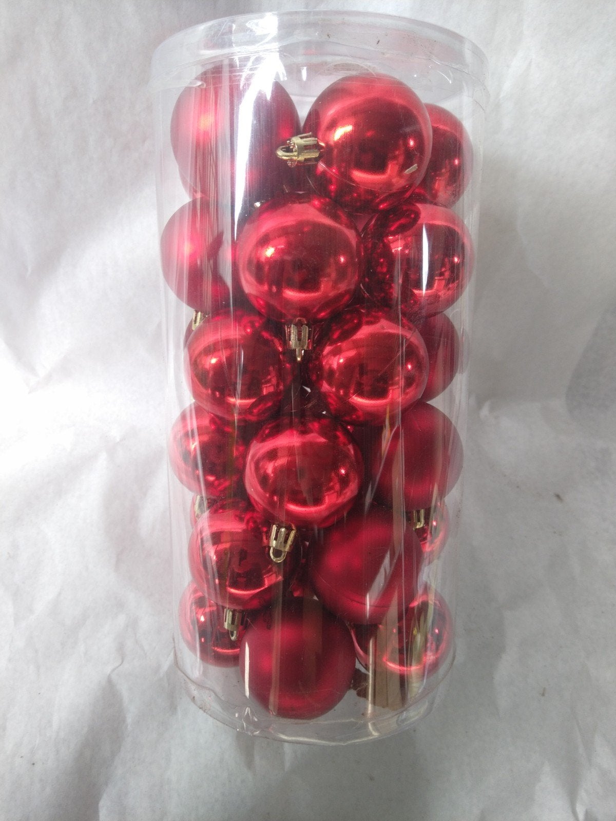 Kerstballen. 57mm, Rood, 30 per verpakking., Ophalen of Verzenden