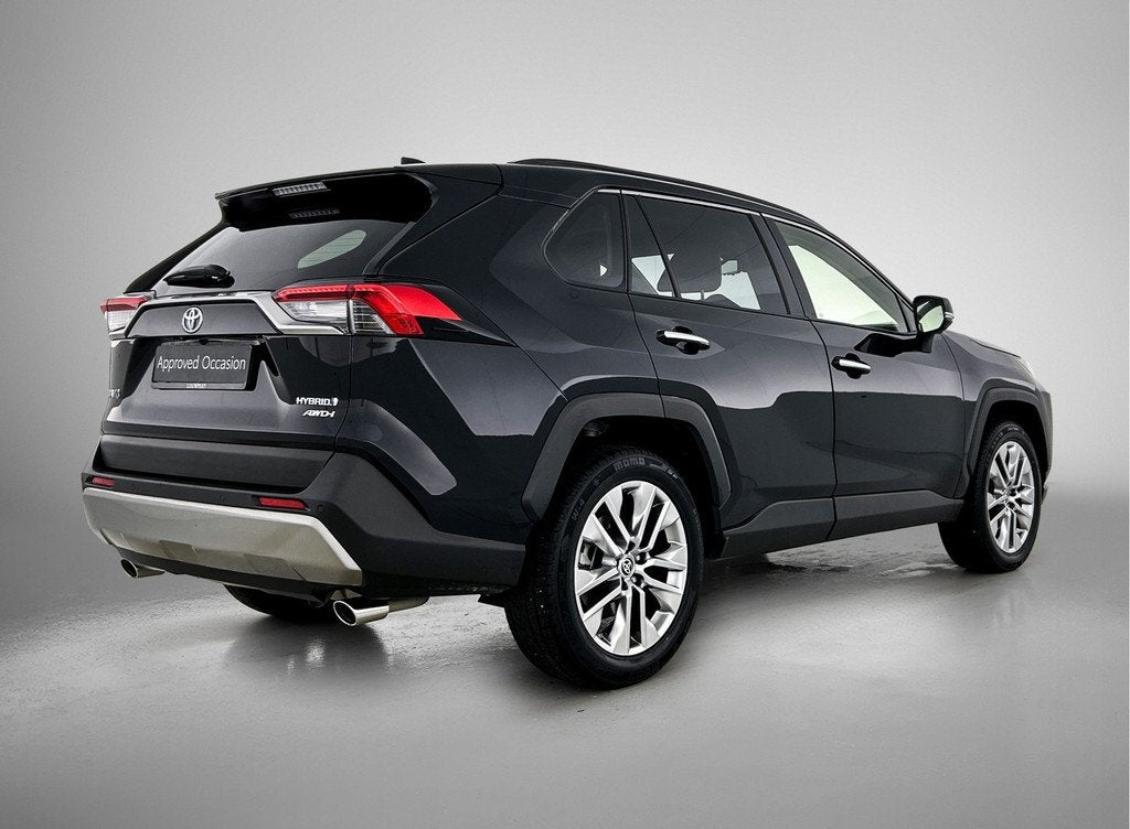Toyota RAV4 2.5 Hybrid AWD Executive | Navigatie | Leder | E, Auto's, Automaat, 12 maanden, Gebruikt, Zwart