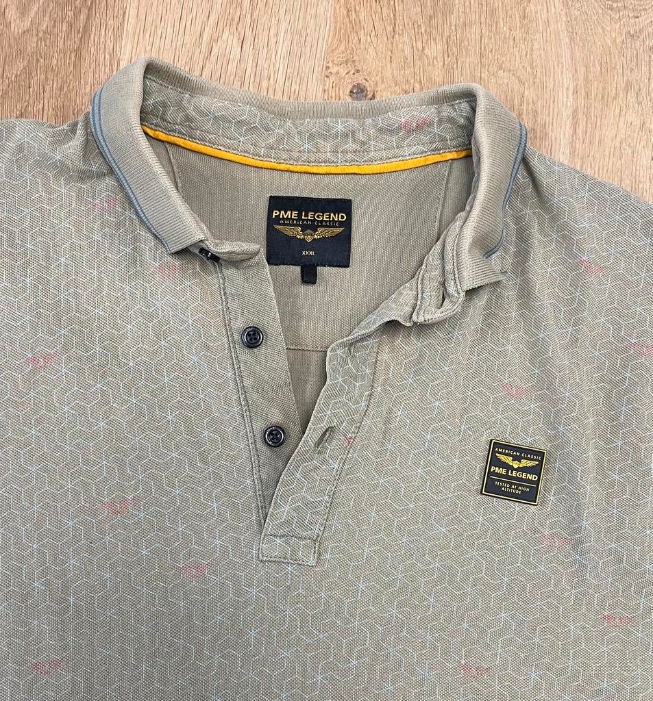 PME Legend poloshirt met leuke print - Maat XXXL / 3XL, Ophalen of Verzenden, Zo goed als nieuw, Overige maten, Groen