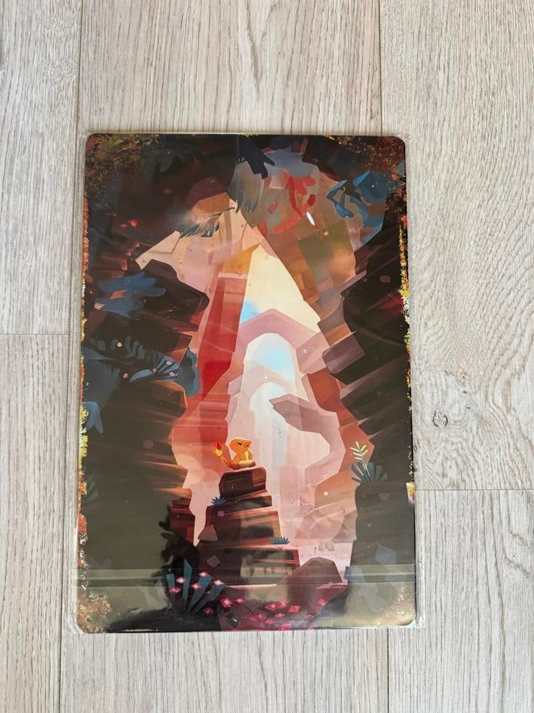Metalen bordje 30x20 cm met Charmander afbeelding, Ophalen, Nieuw