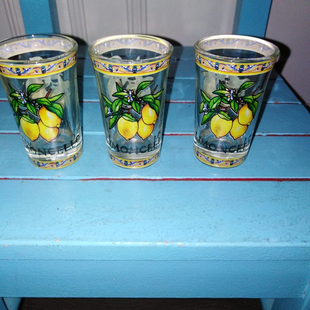 Handgemaakte Italiaanse limoncello-shotglaasjes, Huis en Inrichting, Ophalen, Glas of Glazen, Overige stijlen, Glas