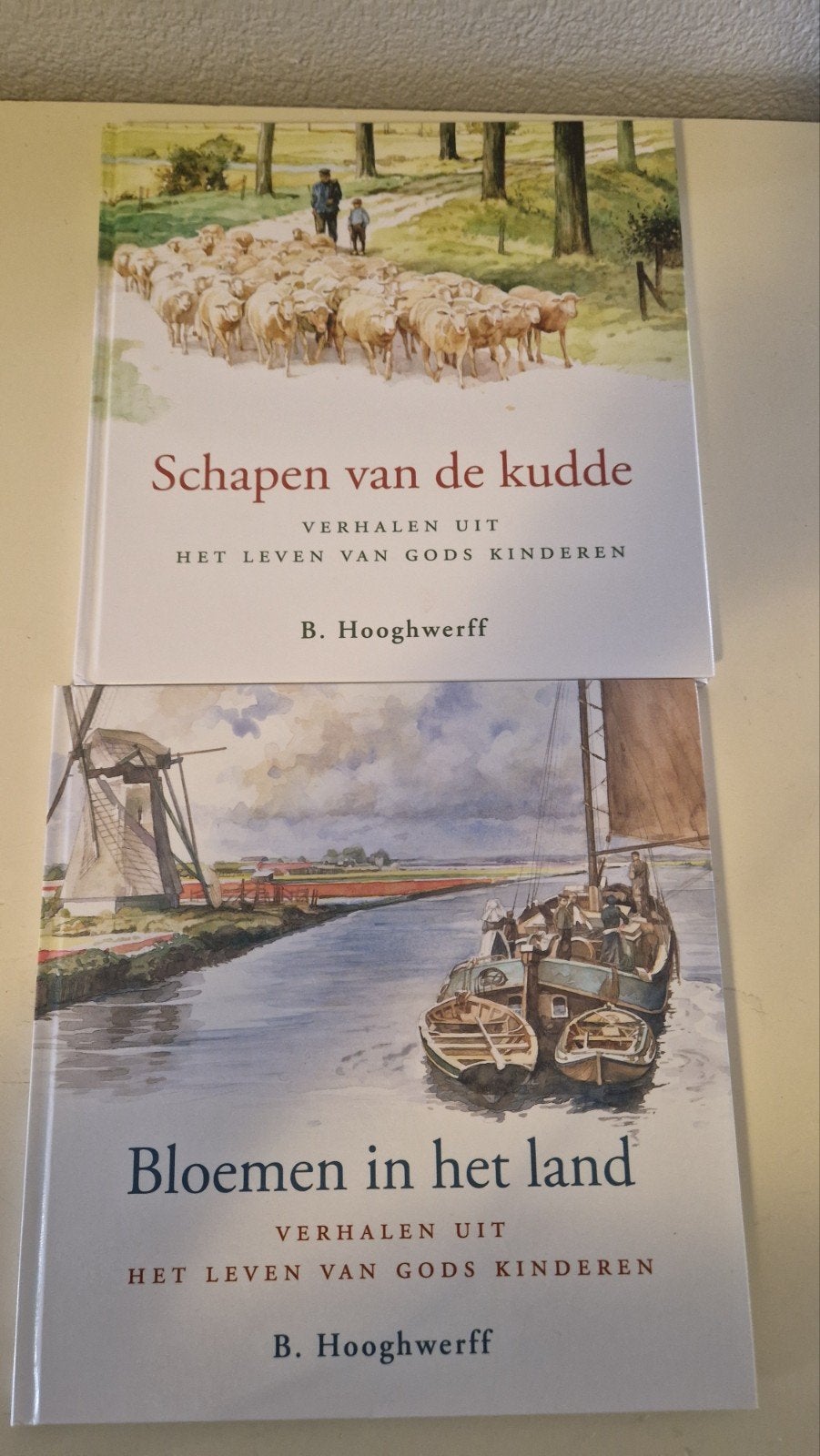 2 Boekjes: Schapen van de Kudde & Bloemen in het Land, Ophalen of Verzenden, Zo goed als nieuw, B. Hooghwerff, Christendom | Protestants