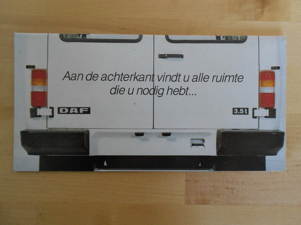 DAF 400 Brochure 1987, Ophalen of Verzenden, Zo goed als nieuw, Overige merken, DAF