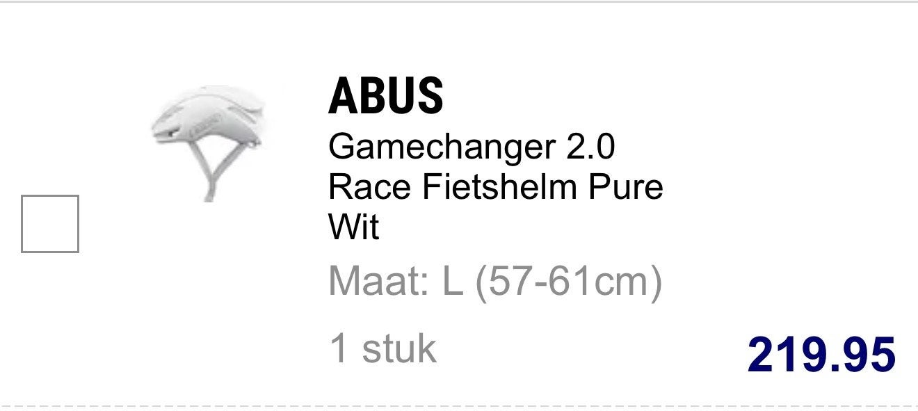 ABUS Gamechanger 2.0 Race Fietshelm Pure Wit Maat L, Ophalen of Verzenden, Zo goed als nieuw, L, Heer of Dame