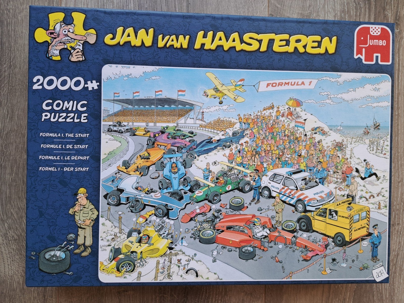 Jan van Haasteren Formule 1 Comic Puzzel 2000 stukjes, Ophalen of Verzenden, Meer dan 1500 stukjes, Zo goed als nieuw, Legpuzzel