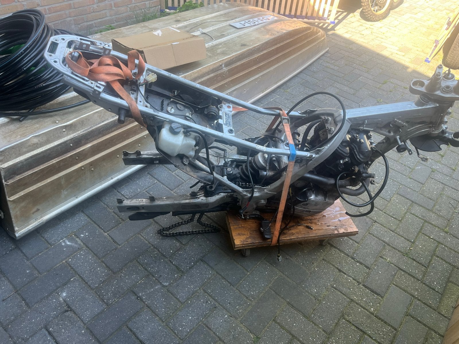 BMW F650 Funduro frame met motorblok - voor opmaak/onderdele, Motoren, Onderdelen | BMW, Gebruikt, -, -, Ophalen of Verzenden
