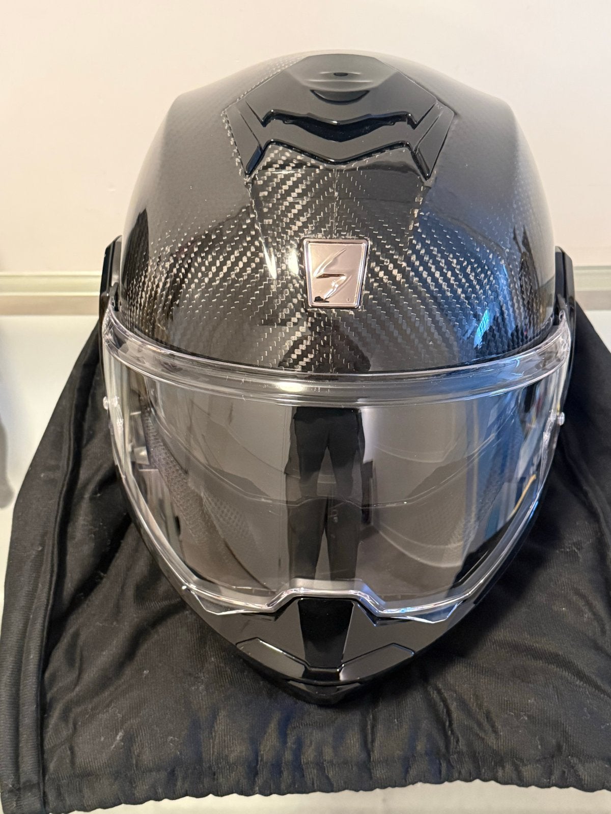 Scorpion EXO-Tech Carbon Systeemhelm - Maat M, Overige merken, Systeemhelm, Heren, Ophalen of Verzenden