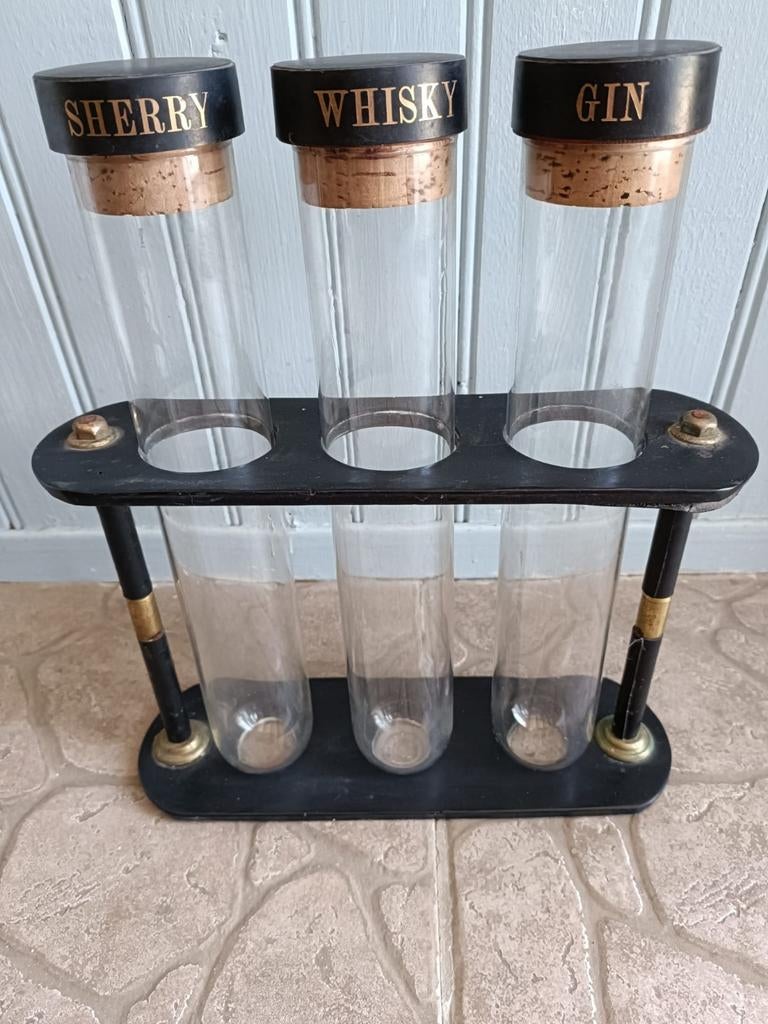 Vintage Sherry Whisky Gin Dispenser Set, Ophalen of Verzenden