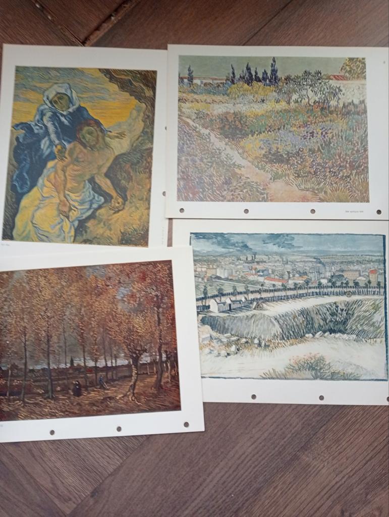 Vincent van Gogh 12 x offset prent jaren 50-80, Antiek en Kunst, Ophalen of Verzenden