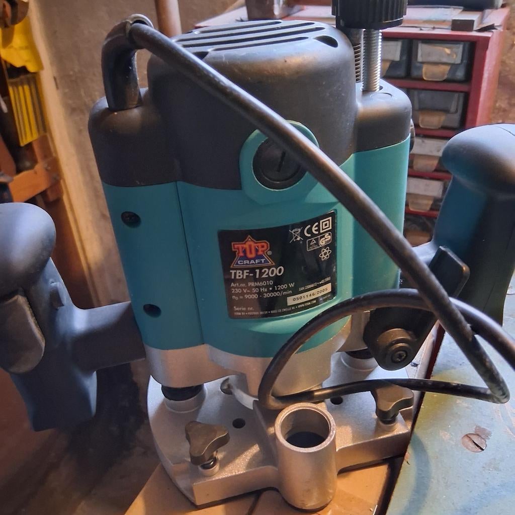 Top Craft bovenfrees TBF-1200, Doe-het-zelf en Verbouw, Gereedschap | Freesmachines, Ophalen, Elektrisch, Bovenfrees