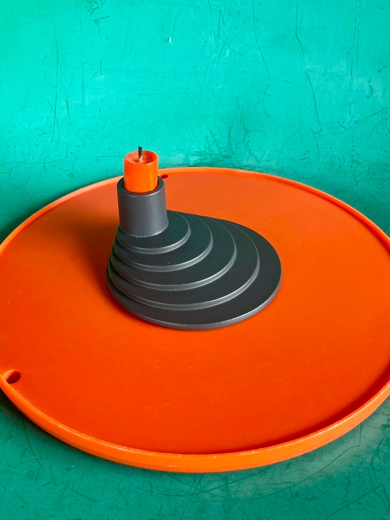 Vintage IKEA x HAY Ypperlig kandelaar dinerkaars donkergrijs, Overige materialen, Ophalen of Verzenden, Zo goed als nieuw, Grijs
