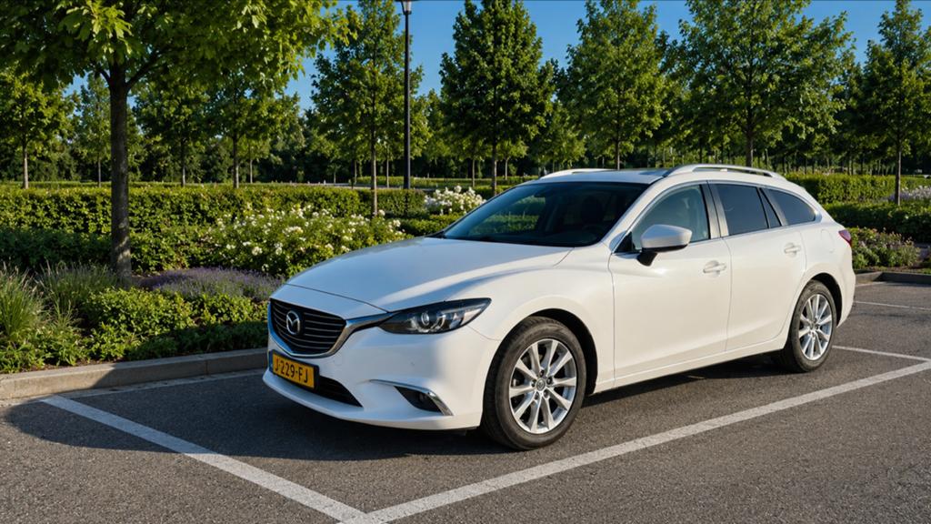 Mazda 6 Sportbreak 145PK 2016 Wit Trekhaak Carplay Camera, Auto's, Mazda, Voorwielaandrijving, Stof, 1280 kg, 4 cilinders