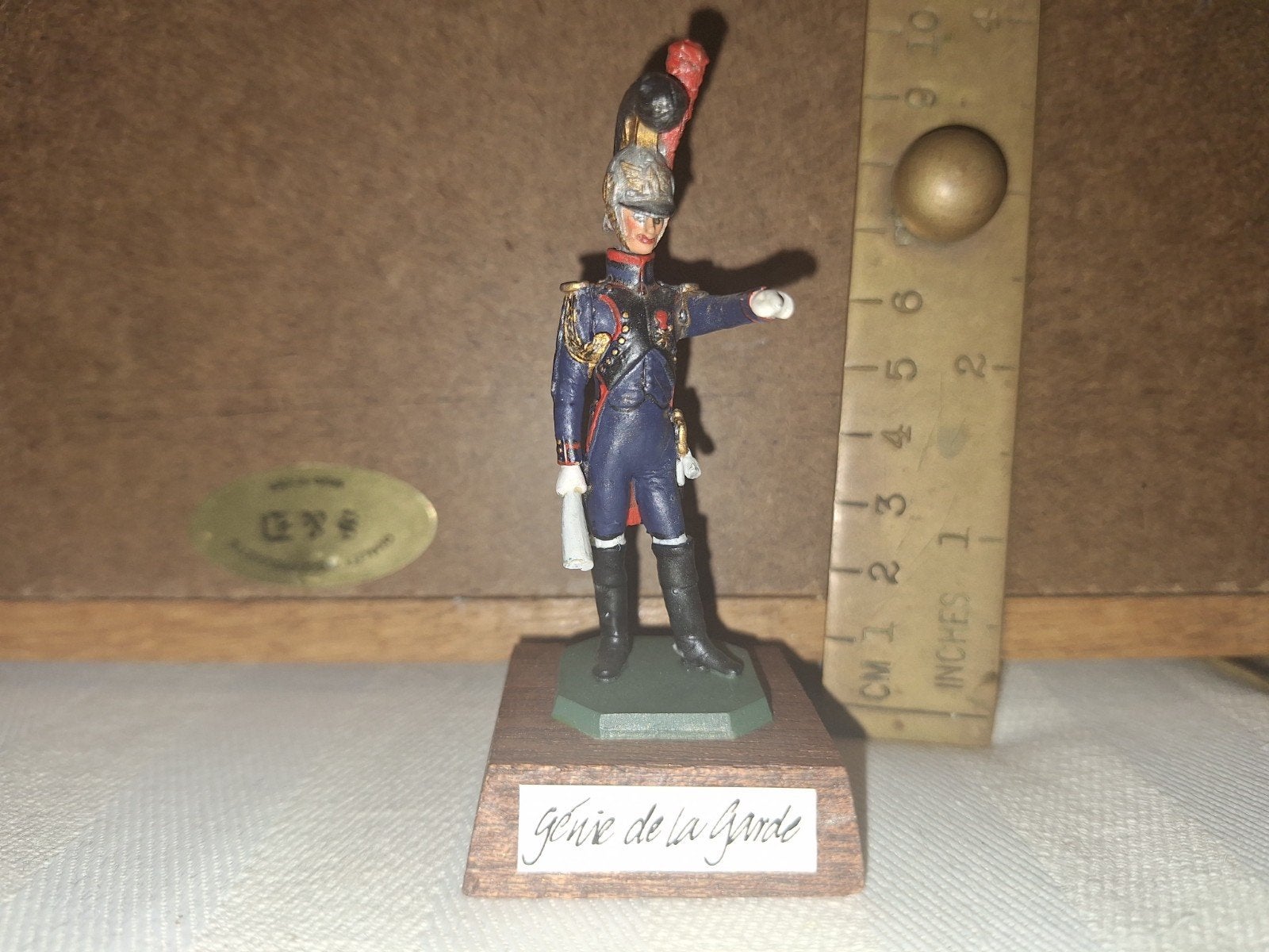 Tinnen soldaat Napoleotische Officier Genie de la Garde, Verzenden, Zo goed als nieuw, 1:35 tot 1:50, Figuur of Figuren