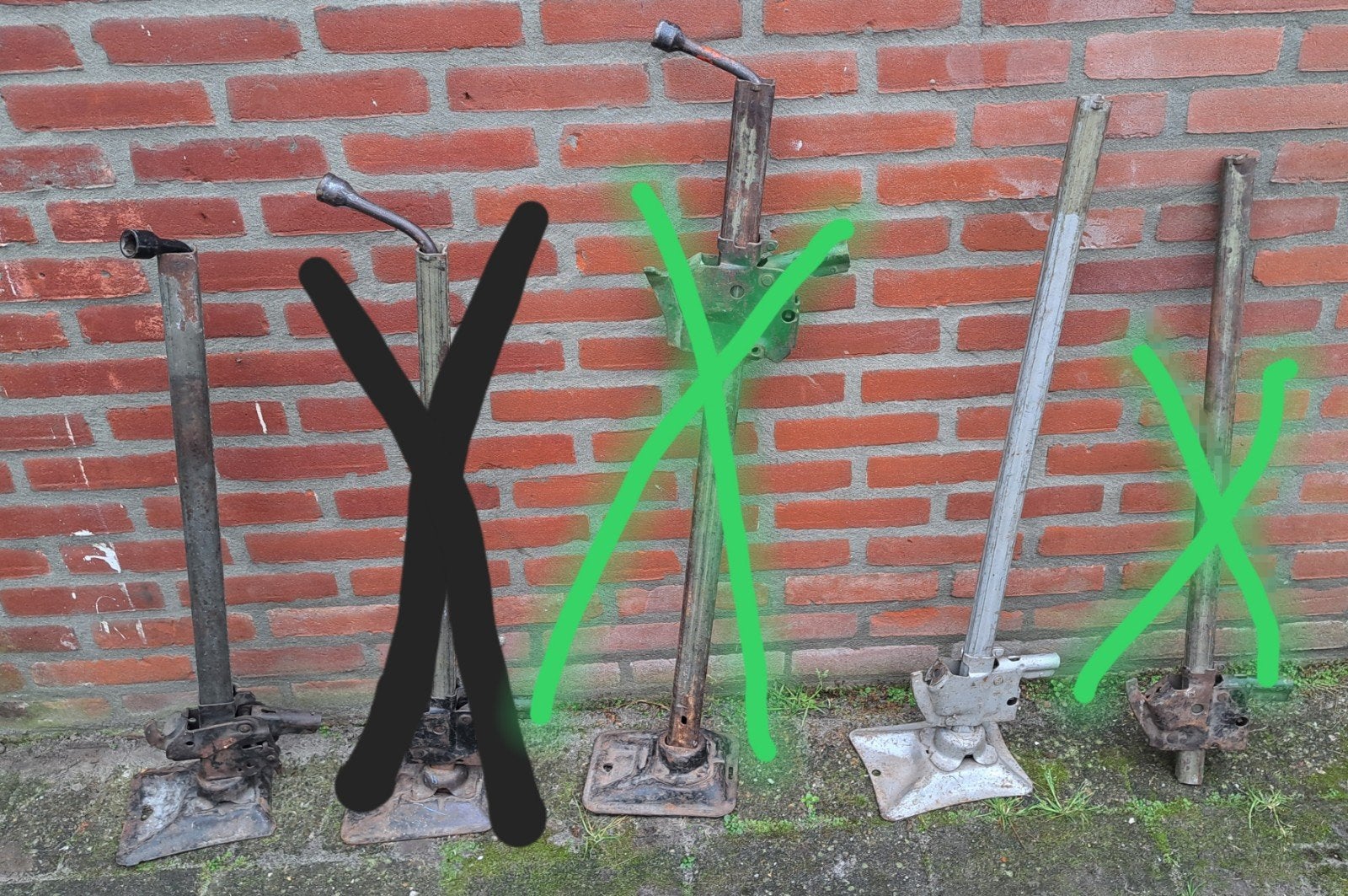 Diverse krikken: bumperkrik, Amerikaanse krik, hi-lift, Ophalen of Verzenden, Gebruikt, Manueel, Schaarkrik
