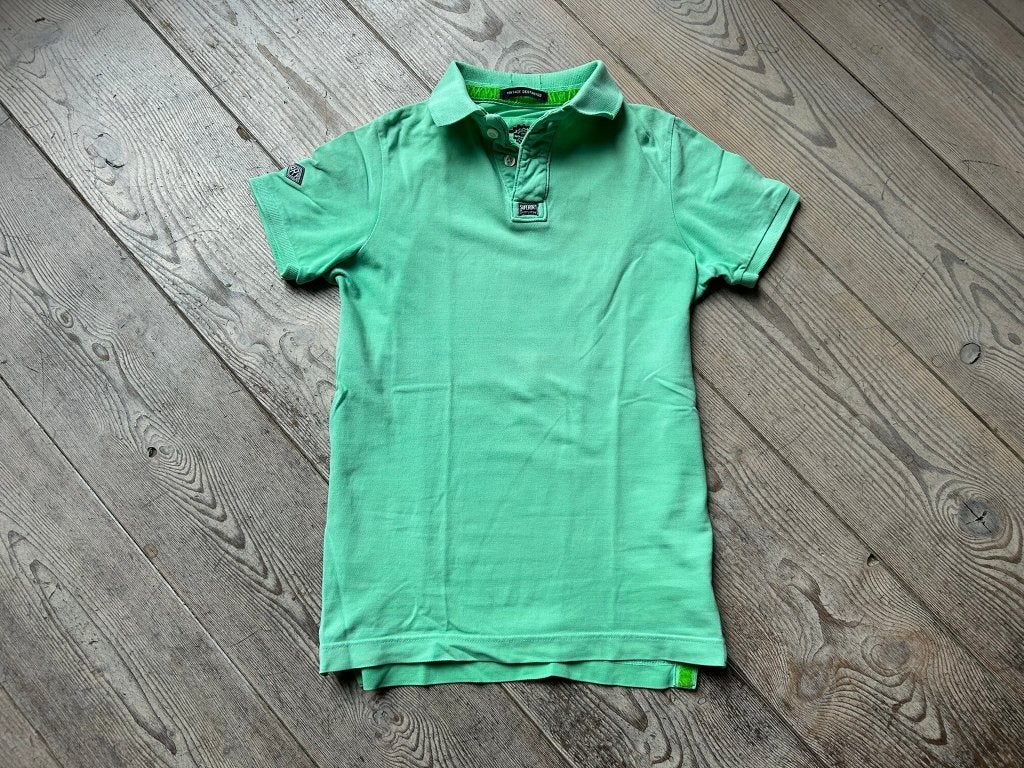 Superdry polo, maat S, groen poloshirt lichtgroen, Ophalen of Verzenden, Gedragen, Groen, Maat 46 (S) of kleiner