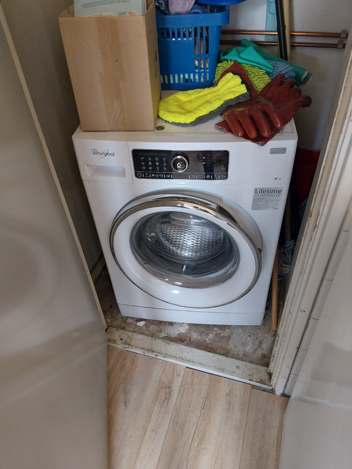 Whirlpool 8kg wasmachine - Gebruikt, werkt probleemloos, Ophalen of Verzenden, Gebruikt, 1200 tot 1600 toeren, 85 tot 90 cm