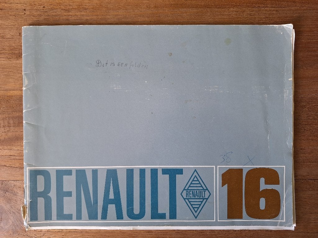 Renault 16 folder brochure uit 1969, Boeken, Ophalen of Verzenden, Gelezen, Renault