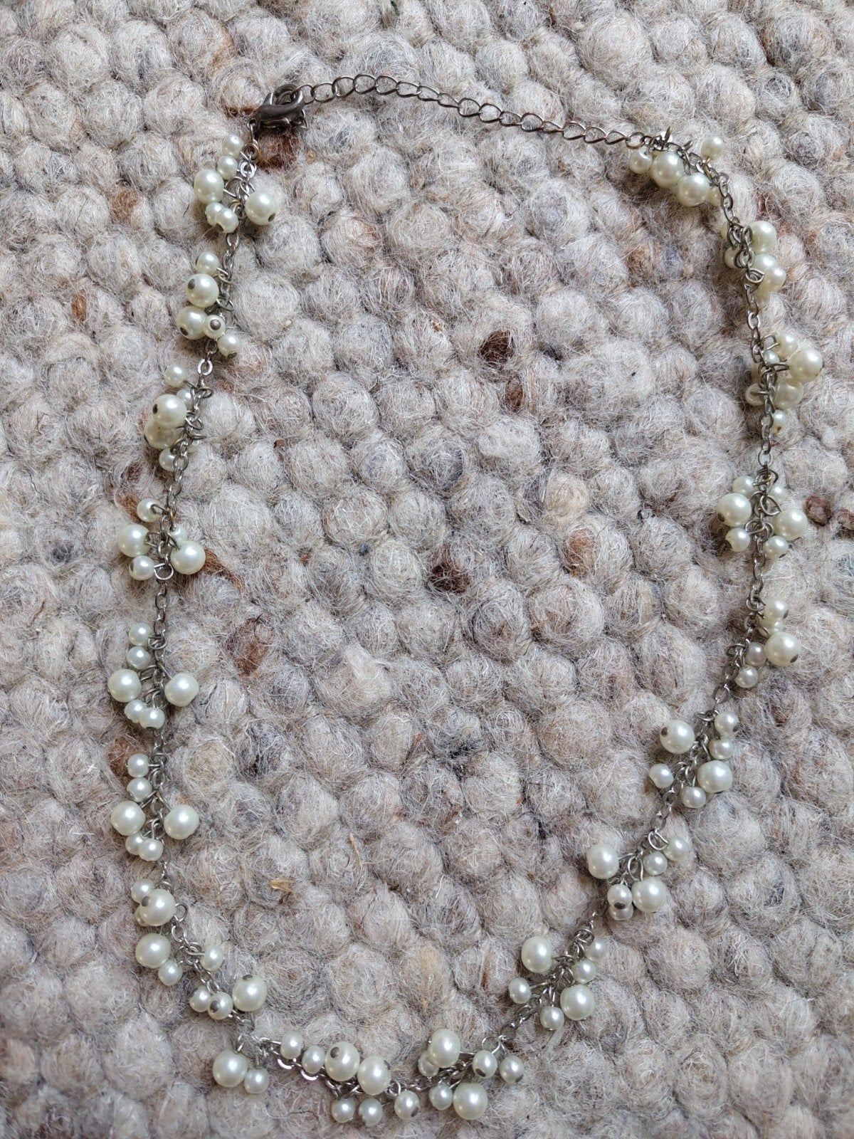 Ketting met nep parels, Sieraden, Tassen en Uiterlijk, Ophalen of Verzenden, Overige materialen
