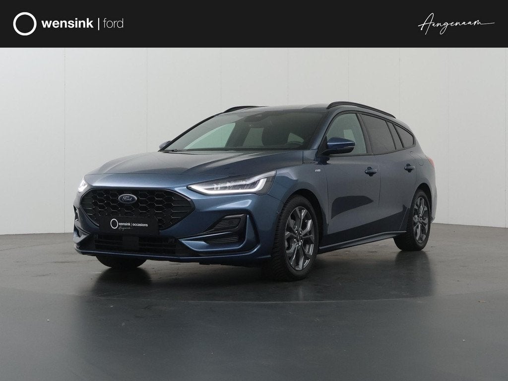 Ford Focus Wagon 1.0 EcoBoost Hybrid ST Line X | Afneembare, 1349 kg, Gebruikt, Blauw, Handgeschakeld