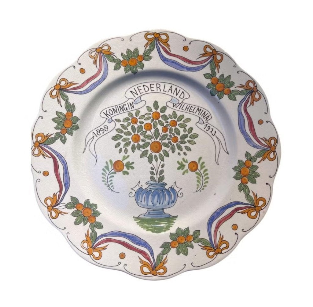Wandbord Koningin Wilhelmina – Zuid-Holland, Gouda (1923), Antiek en Kunst, Ophalen of Verzenden