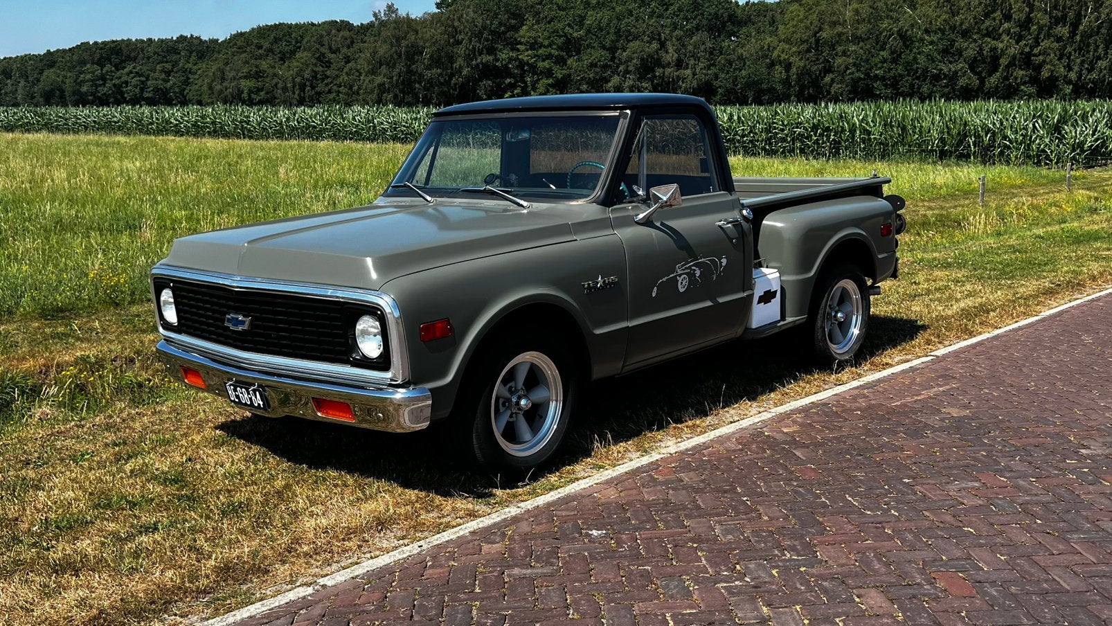 Chevrolet C10 stepside shortbed 1971 - Stoere V8 pick-up, Auto's, Automaat, Achterwielaandrijving, Pick-up, 8 cilinders