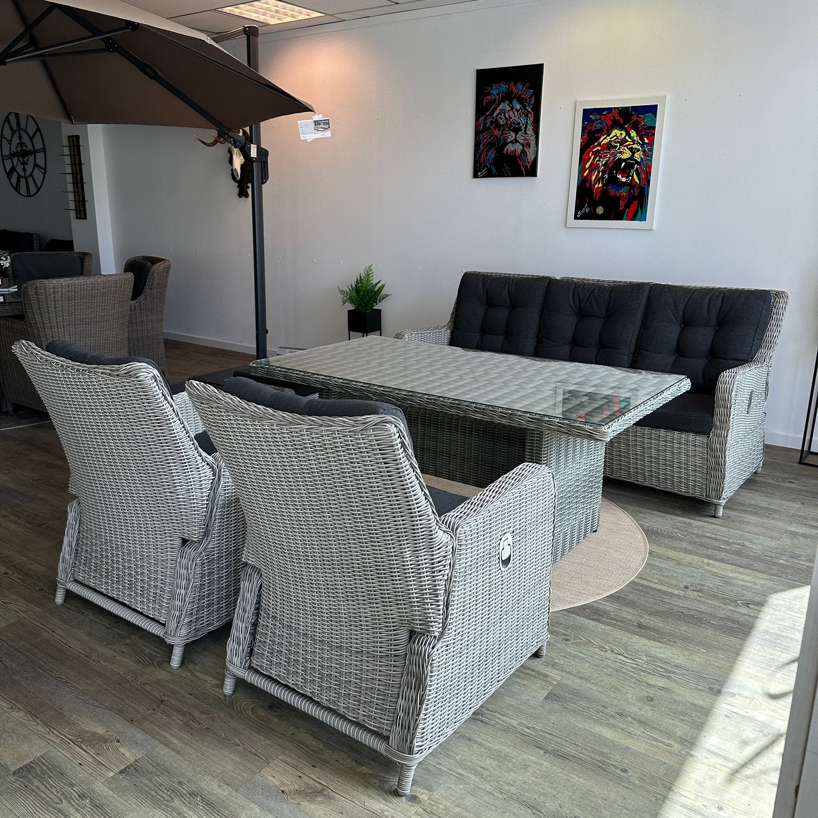 Mooie Wicker Tuinset / Loungeset — Prima staat