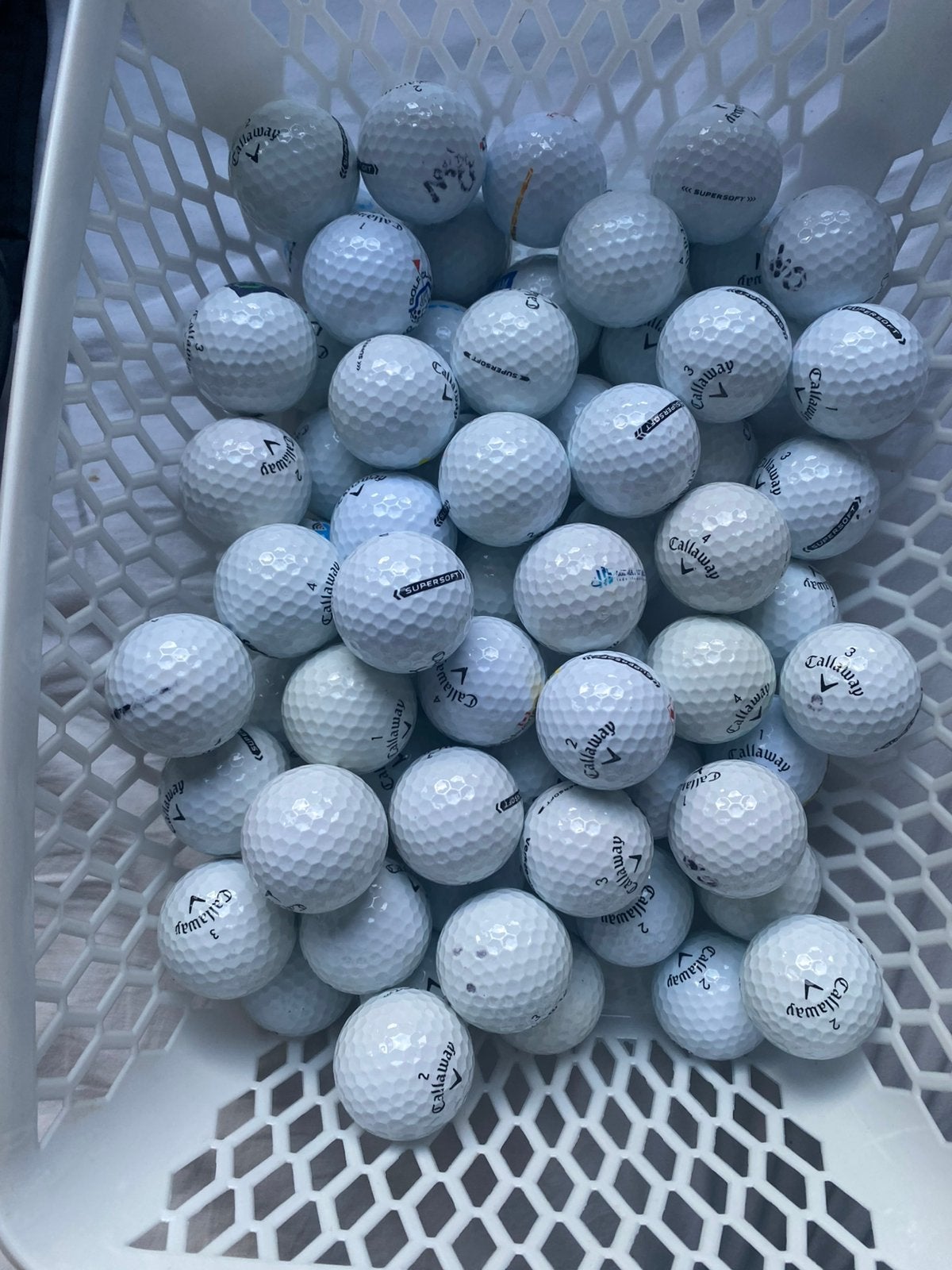 100 goede kwaliteit Callaway Supersoft golfballen, Sport en Fitness, Ophalen of Verzenden, Zo goed als nieuw, Bal(len), Callaway