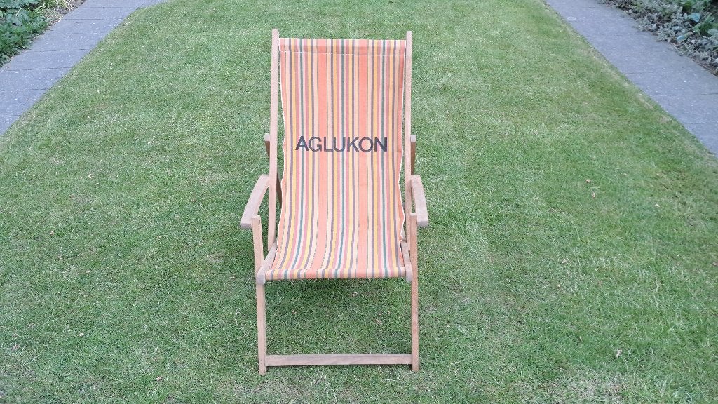 Comfortabele tuin Ligstoel, Tuin en Terras, Ligbedden, Ophalen, Gebruikt, Hout, Verstelbaar