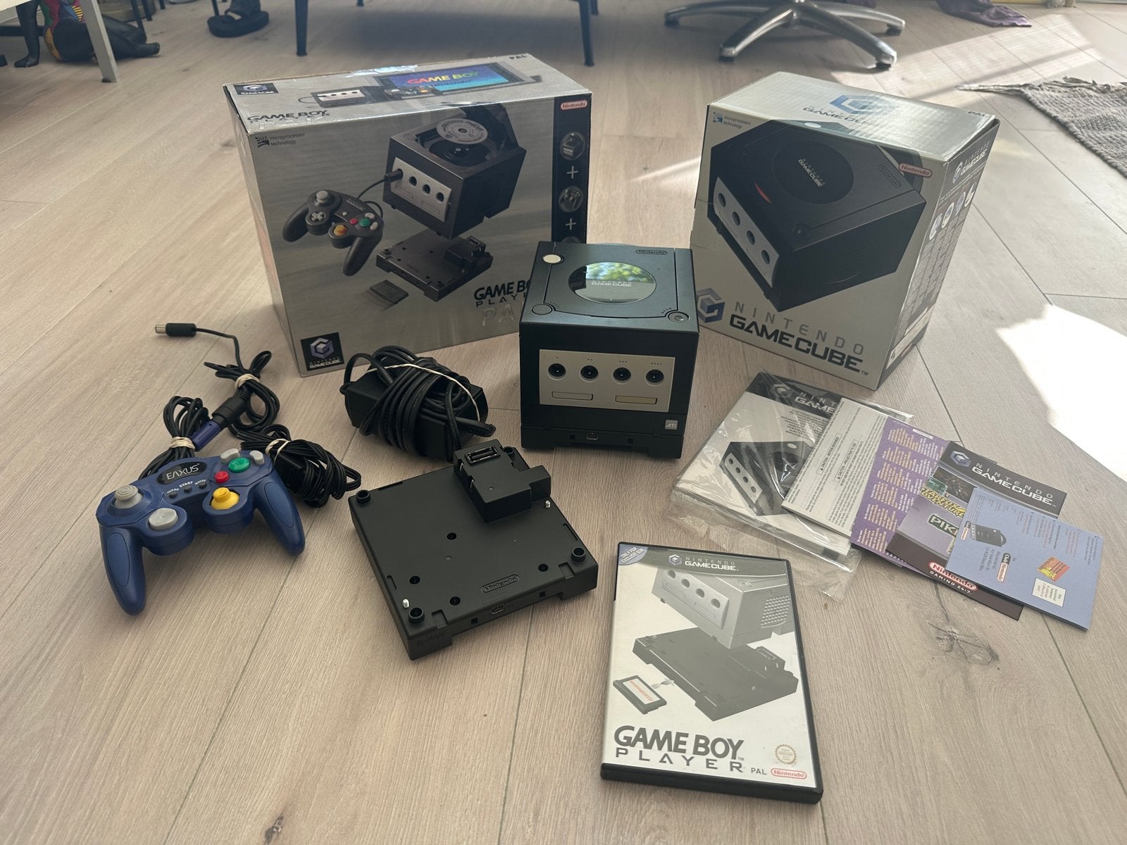 Nintendo GameCube Game Boy Player Pak - Zwart, Zwart, Ophalen of Verzenden, Zo goed als nieuw, Met GameBoy player