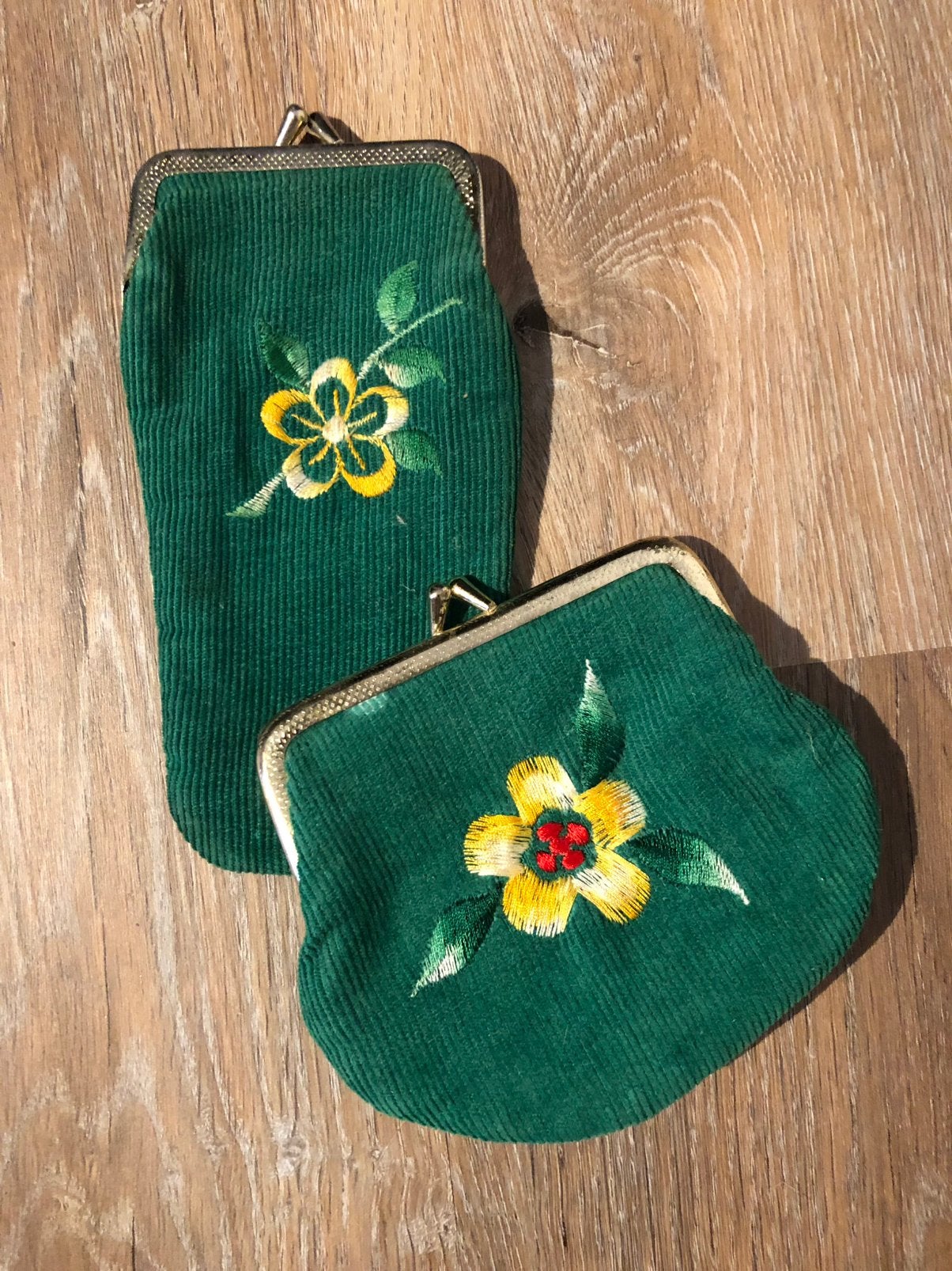 Retro Knip portemonneetjes (set van 2), Ophalen of Verzenden, Zo goed als nieuw, Groen