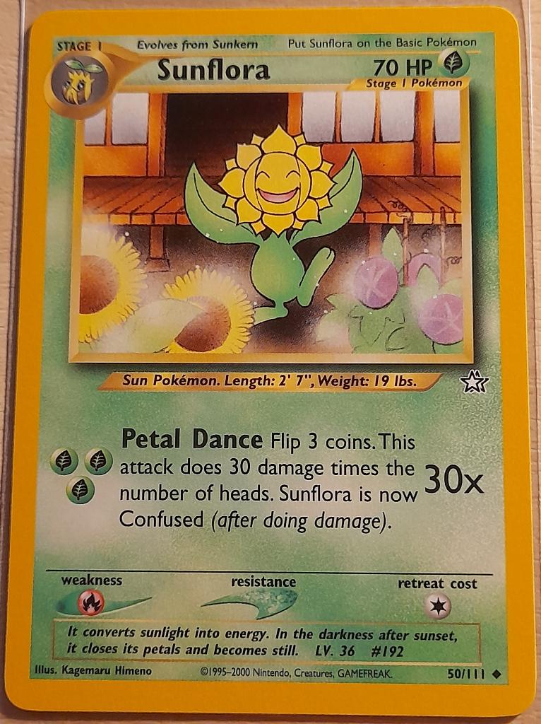 Pokémon Neo Genesis: Sunflora (Boosterfresh), Ophalen of Verzenden, Zo goed als nieuw, Losse kaart