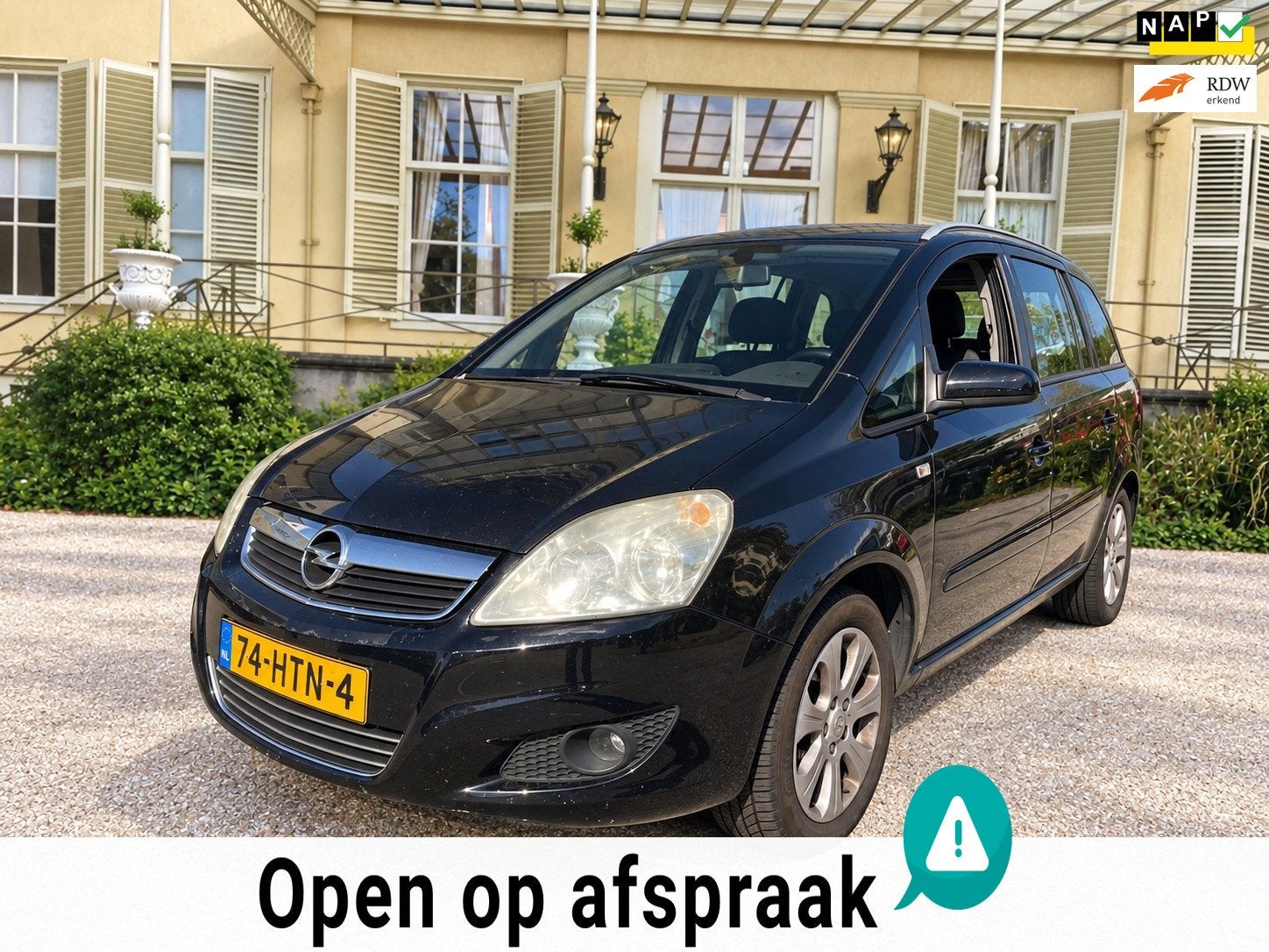 Opel Zafira 1.6 Temptation 7 ZITTER AIRCO HOGE INSTAP NAP, Auto's, Voorwielaandrijving, Dealer onderhouden, Stof, Gebruikt