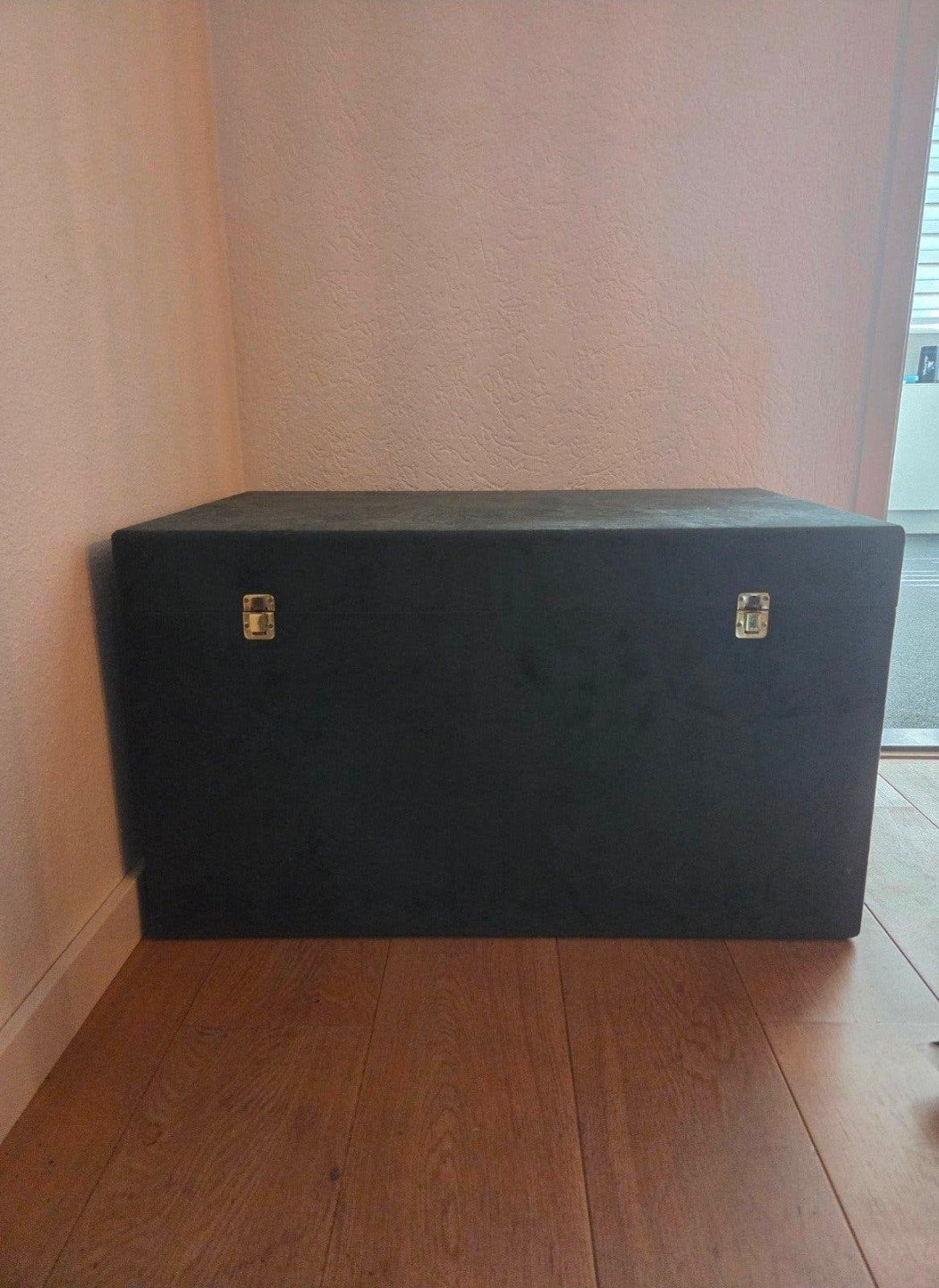 Grote, groene fluwelen opbergkist van TK Maxx, Ophalen, Overige materialen, Gebruikt, 50 tot 100 cm