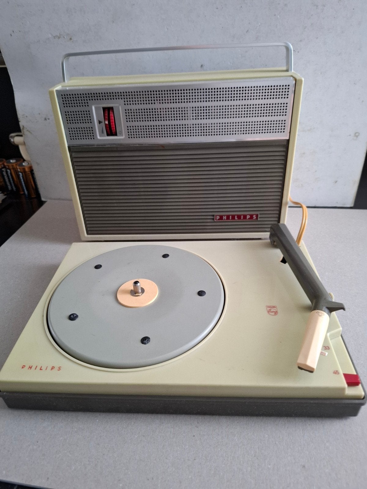 Vintage Philips AG 4031 koffergrammofoon uit 1963, Ophalen of Verzenden, Philips