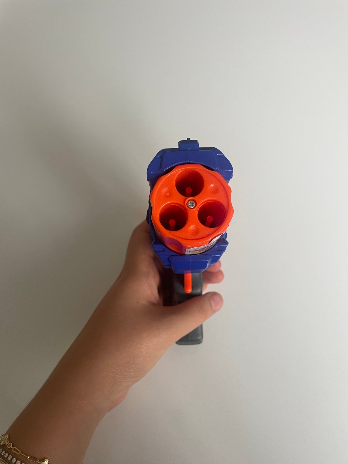 Playtive speelgoedpistool - blauw en oranje, Ophalen of Verzenden, Gebruikt, Jongen of Meisje