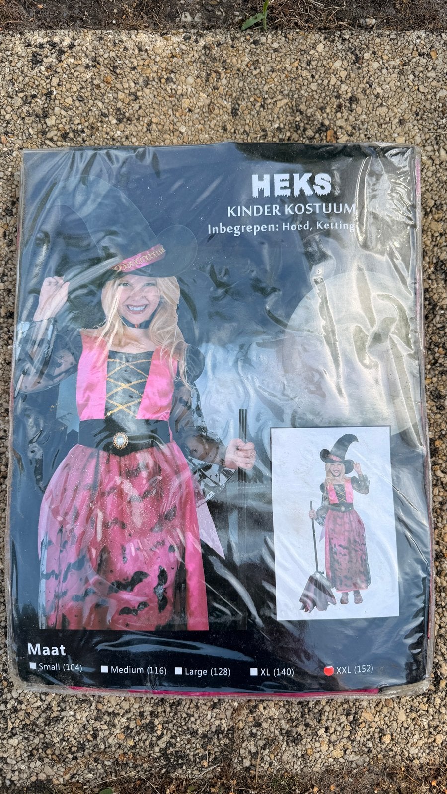 Nieuw Kinderkostuum Heks - Maat 152, Ophalen of Verzenden, Nieuw, 146 t/m 152, Meisje
