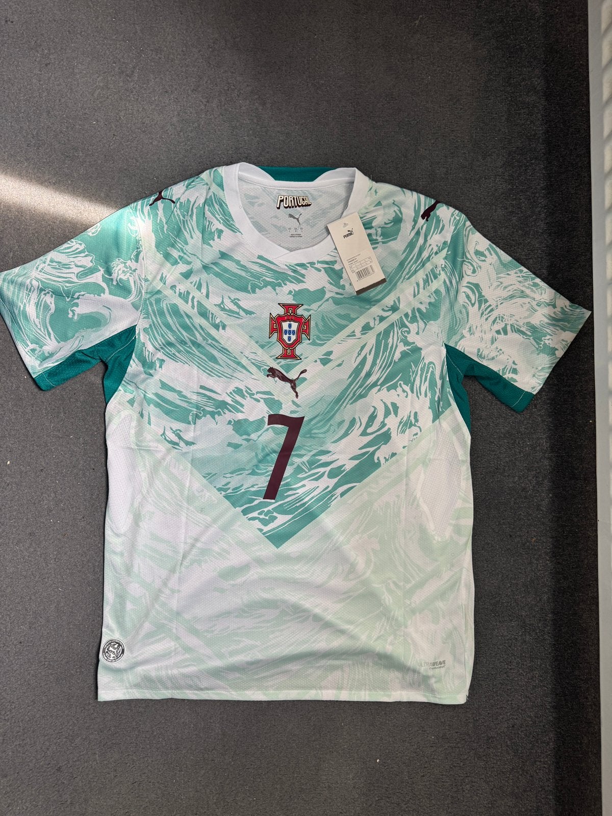 Portugal Ronaldo 7 - Away- player version, Ophalen of Verzenden, Zo goed als nieuw, Wit
