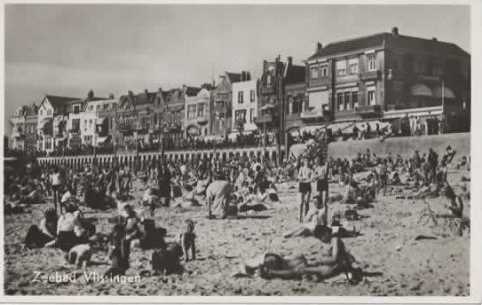 Vlissingen Boulevard Evertsen Zeebad, Verzenden, 1940 tot 1960, Ongelopen, Zeeland