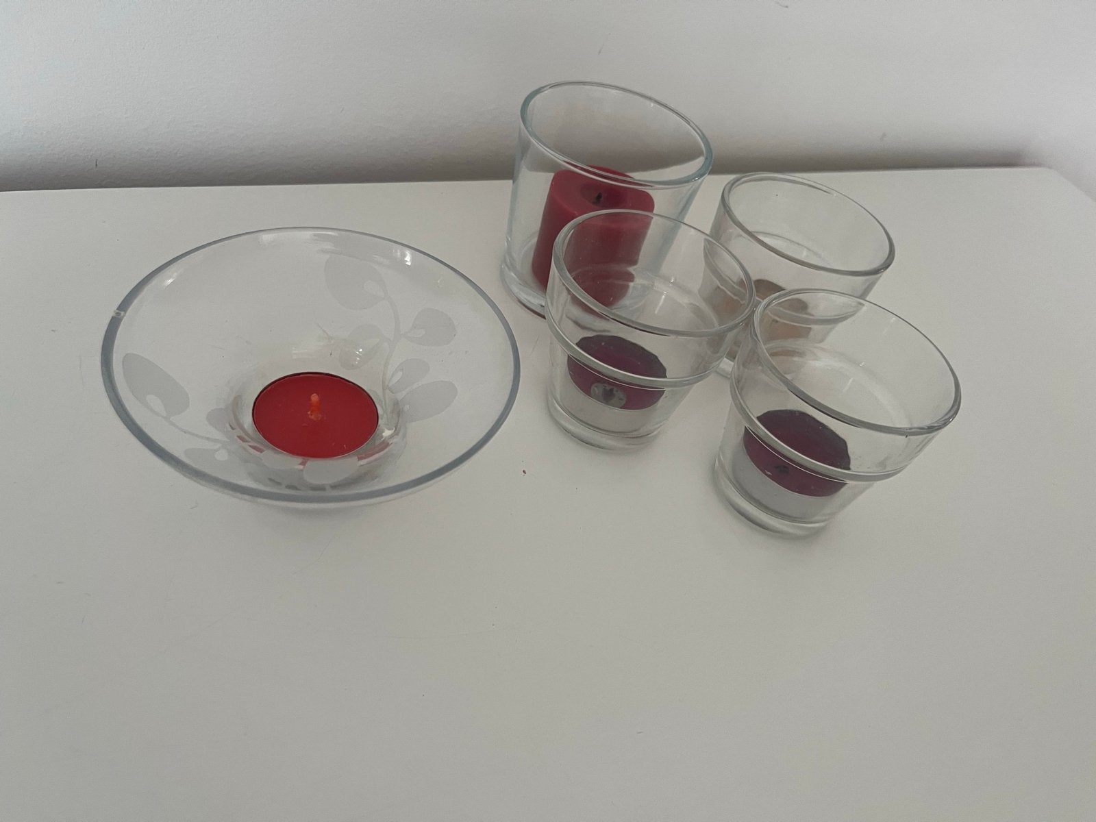 Gezellige theelichthouders voor donkere dagen, Ophalen, Gebruikt, Glas, Waxinelichthouder