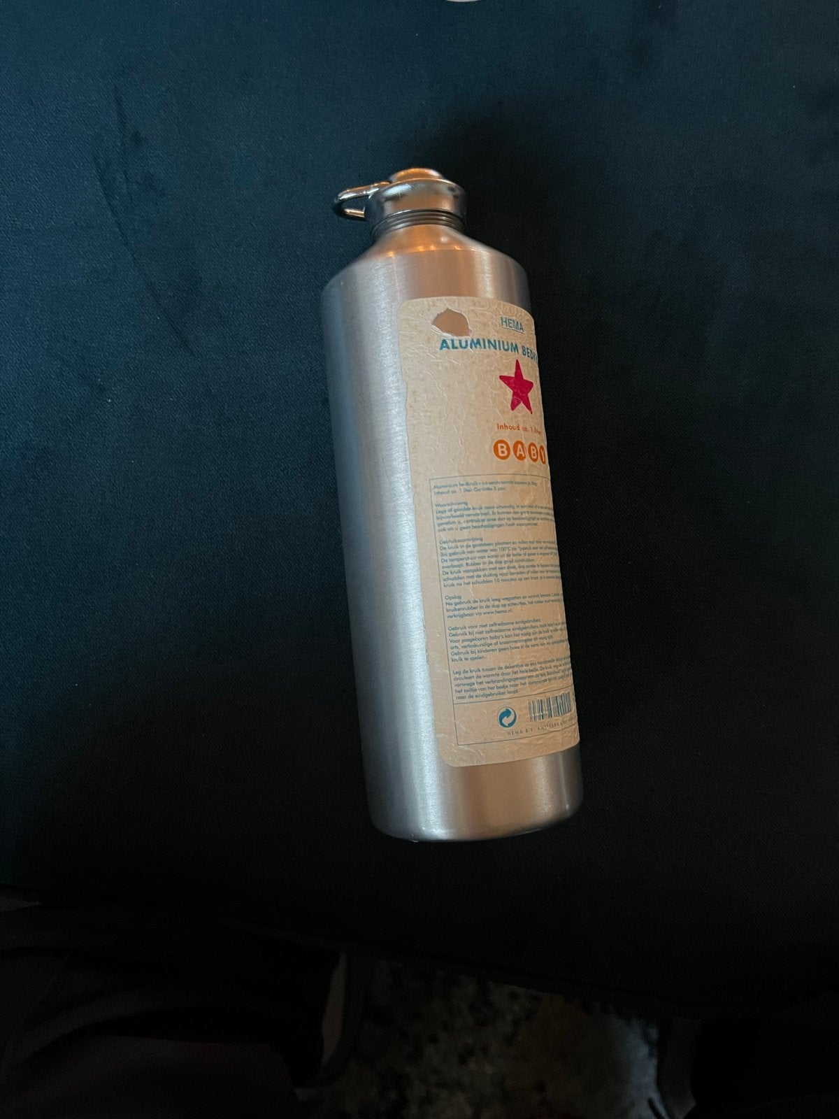 Hema Aluminium Bedkruik - 1 Liter met Hoes, Ophalen of Verzenden, Zo goed als nieuw