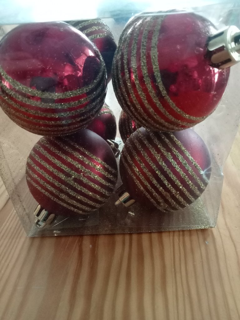 Kerstballen rood/goud, Diversen, Kerst, Ophalen of Verzenden, Zo goed als nieuw