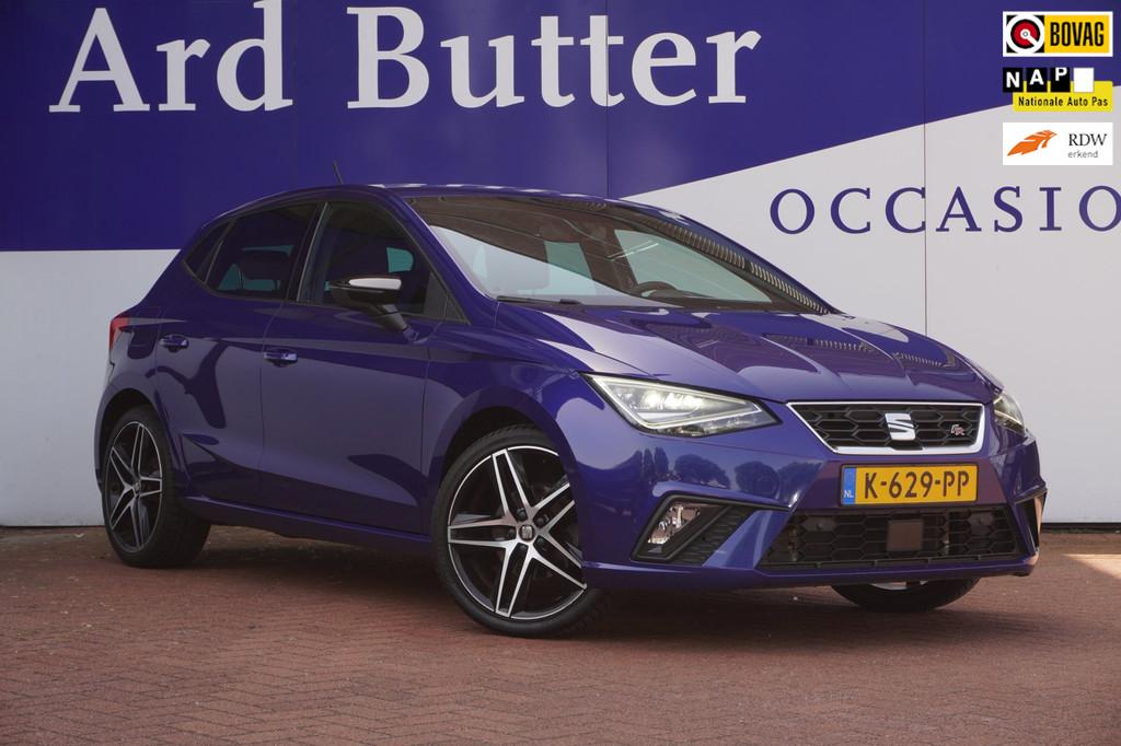 Seat Ibiza 1.0 TSI 116PK FR Business Intense Plus+Leder+Vitr, Auto's, Seat, Gebruikt, Blauw, 116 pk, Origineel Nederlands